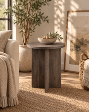 Vora Side Table in reading corner